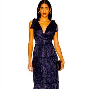 Sabina Musayev Helena dress in navy